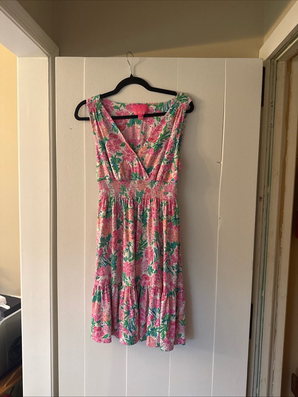 Lilly Pulitzer Vivette Dress SZ M Resort White Thats What I Herd